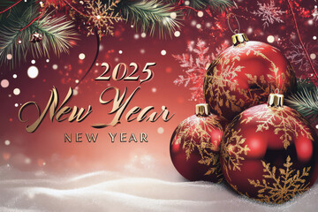 Glittering 2025, A Festive New Year Background