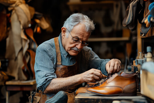 Cobbler at His Workbench