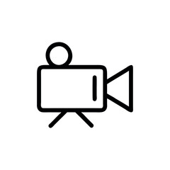 Video Camera simple Outline lcon, logo 