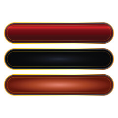 Set of luxury golden arabic islamic banner title frame text box transparent background