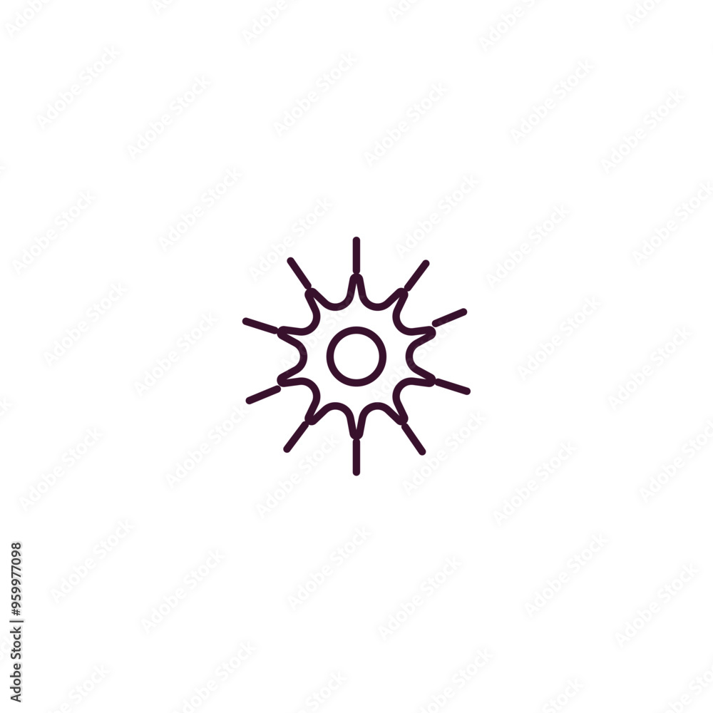 Poster big bang outline icon. linear vector from astronomy concept. thin line big bang icon isolated on whi
