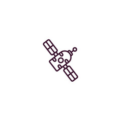 space module outline icon. Linear vector from astronomy concept. Thin line space module icon isolated on white background
