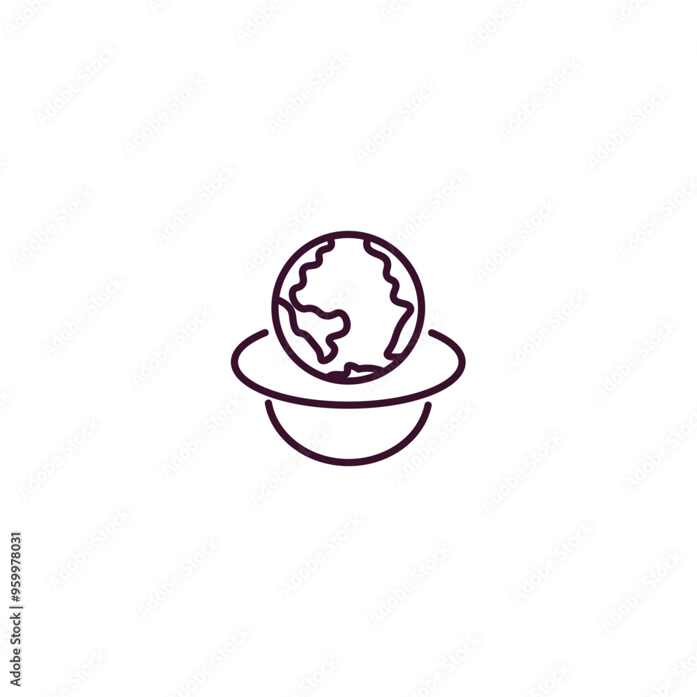 Poster relativity outline icon. linear vector from astronomy concept. thin line relativity icon isolated on