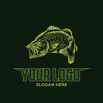 vector logo bass fishing