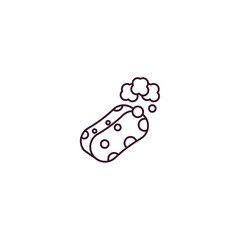 bath sponge outline icon. Linear vector from beauty concept. Thin line bath sponge icon isolated on white background