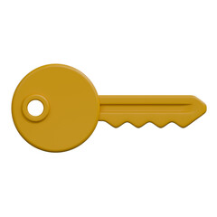 key for access 3d render illustration