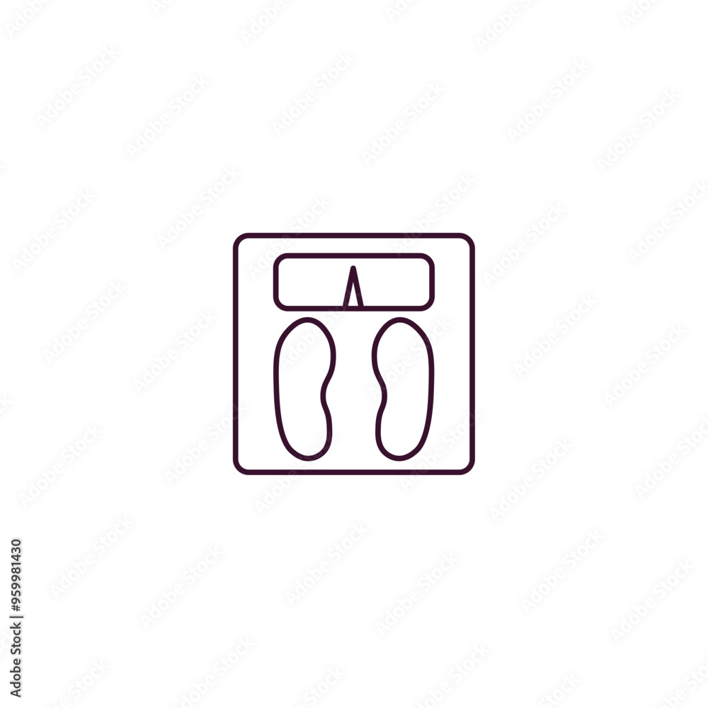 Poster big scale outline icon. linear vector from beauty concept. thin line big scale icon isolated on whit