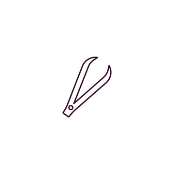 recommend clip art: tweezers outline icon. Linear vector from beauty concept. Thin line tweezers icon isolated on white background