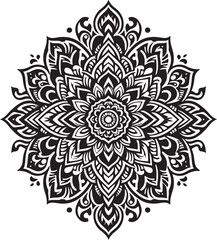 mandala vector design clipart flat style artwork