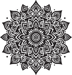 mandala vector design clipart flat style artwork