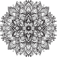 Fototapeta premium mandala vector design clipart flat style artwork