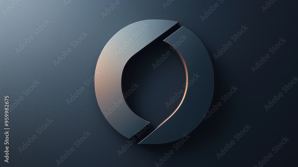 Poster a zero logo with a shadow effect, giving it a three-dimensional appearance.