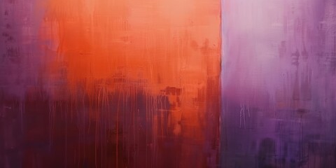 close up red orange purple paint abstract mix blend gradient illustration on wall or canvas