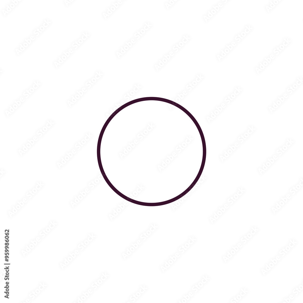 Poster full circle outline icon. linear vector from business concept. thin line full circle icon isolated o