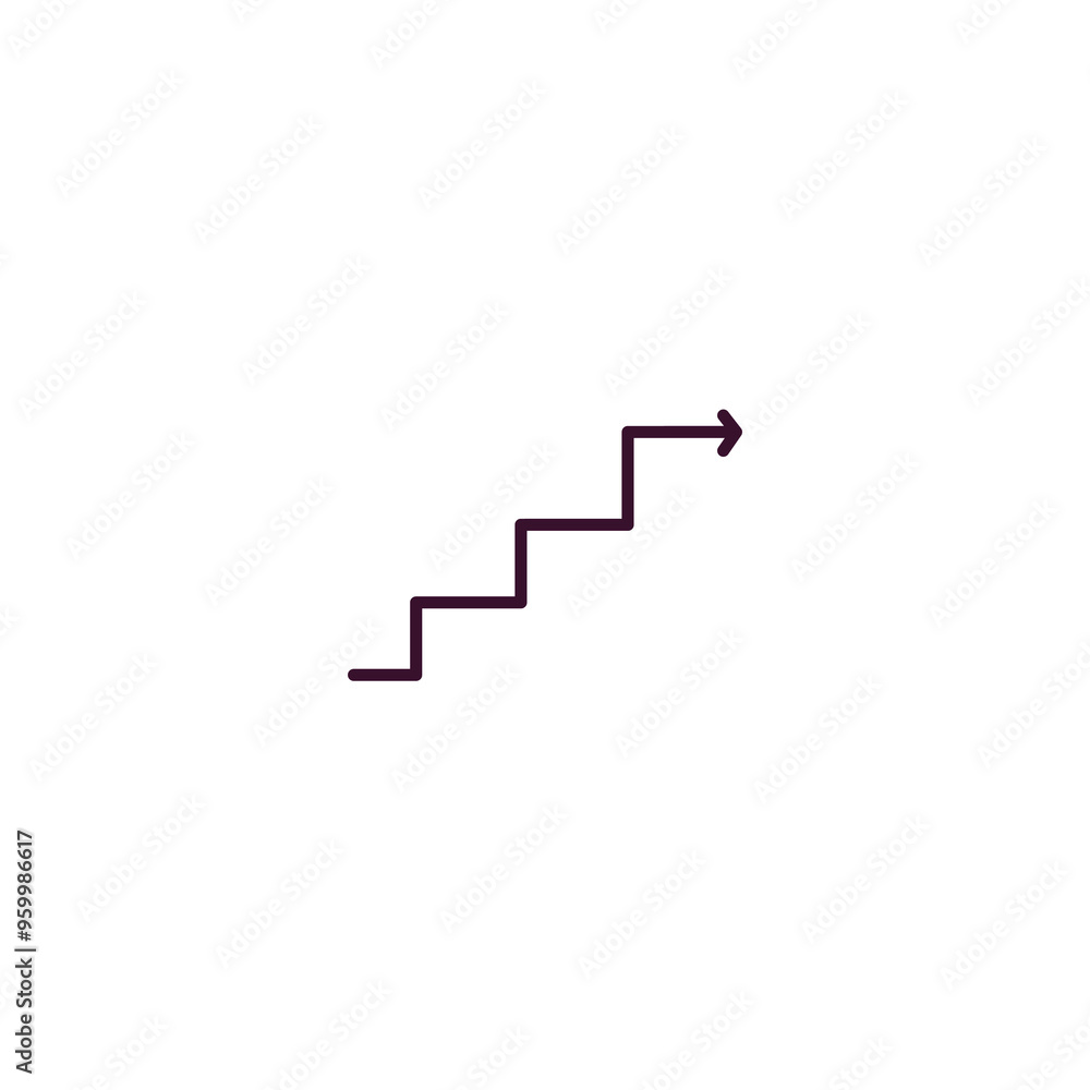 Poster graphic arrow outline icon. linear vector from business concept. thin line graphic arrow icon isolat