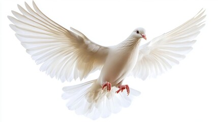 White Dove in Flight