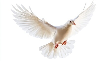 Obraz premium White Dove in Flight