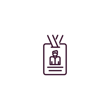 recommend clip art: journalist id card outline icon. Linear vector from business concept. Thin line journalist id card icon isolated on white background