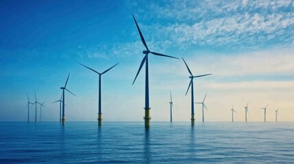 Portrait of a Windmill in the Middle of the North Sea.