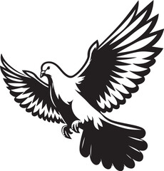 Obraz premium pigeon vector design clipart flat style artwork