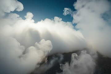 Obraz premium Luminous White Fog Simulation with Abstract Mist and Vapor Effects