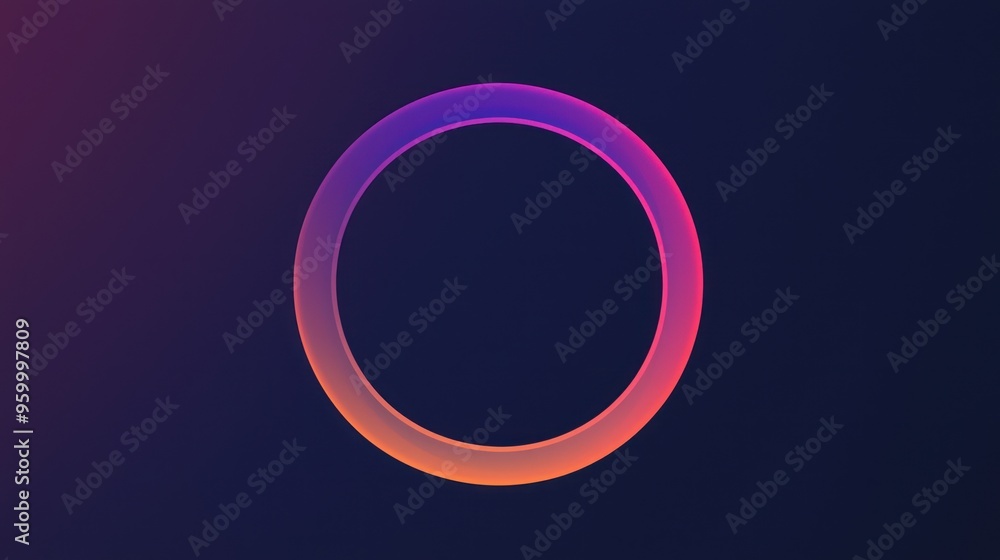 Poster a minimalist zen circle logo with a subtle gradient, conveying harmony and unity.