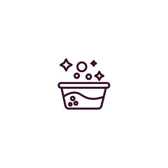 water soak outline icon. Linear vector from cleaning concept. Thin line water soak icon isolated on white background