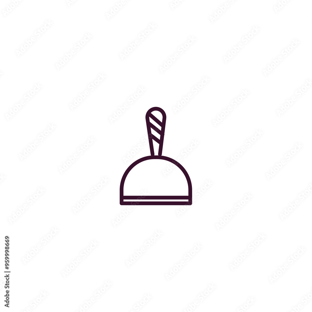Poster dustpan outline icon. linear vector from cleaning concept. thin line dustpan icon isolated on white 