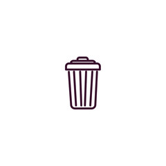 garbage outline icon. Linear vector from cleaning concept. Thin line garbage icon isolated on white background