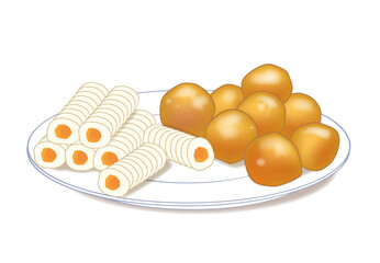 huesos de santo y buñuelos dulce España