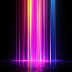 Vibrant Neon Lights Abstract Background in Pink Purple Blue