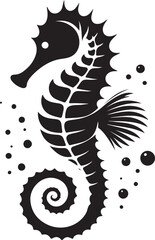seahorse vector design clipart flat style artwork