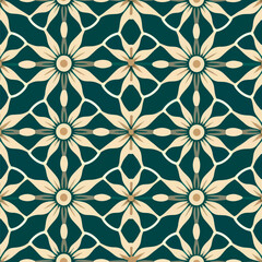 Fototapeta premium Elegant geometric floral pattern