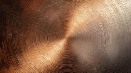 Bronze Texture Metal Plate with Circular Pattern as Background or Decorative Element for Design Projects