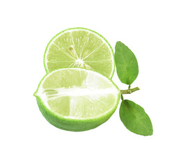 Seedless lemon halves Isolated on  transparent png