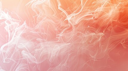 Peach gradient background with strands of white smoke adding a dreamy calm effect