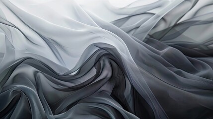 Obraz premium Charcoal to dove gray gradient wallpaper with white smoke creating a serene and refined feel