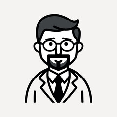 Cartoon businessman avatar illustration