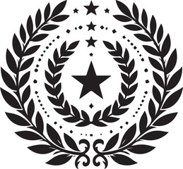 unicorn laurel wreath,elegant vector style,silhouette vector,black and white color