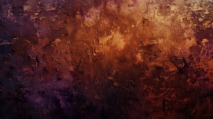 Obraz premium Aubergine and sienna wallpaper with a thick textured cardboard feel and ruggedness