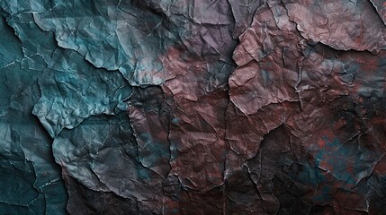 Mahogany and dusty blue wallpaper aged parchment texture with visible creases