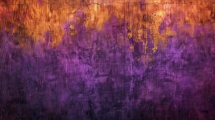 Fototapeta premium Bold orange and violet wallpaper rough textured strokes on thick cardboard