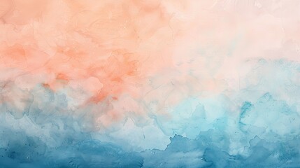 Pastel apricot and blue backdrop lightly textured like smooth watercolor paper