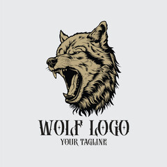 vector logo WOLF