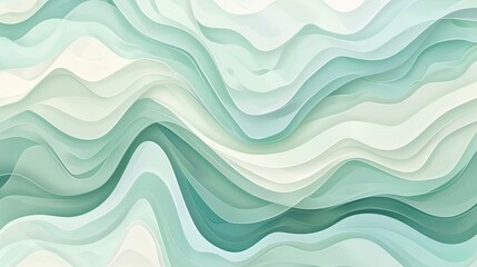 Fototapeta premium A soothing backdrop of blues greens and creams blending into gentle ripples