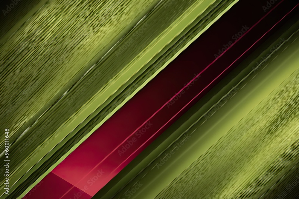 Poster bold abstract background in smoky chartreuse and ruby with optical texture and stunning light effect