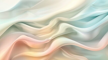 Fototapeta premium Olive pink and blue wallpaper with flowing lines and a subtle pearlescent sheen in the background
