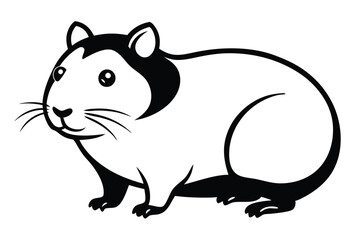 Solid color Hamster animal vector design