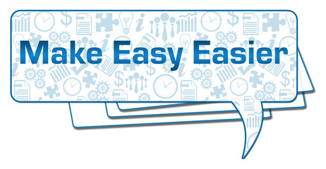 Make Easy Easier Business Symbols Blue Stroke Comment Symbol 