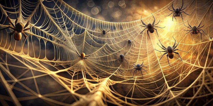 Creepy creepy crawly spider webs concept